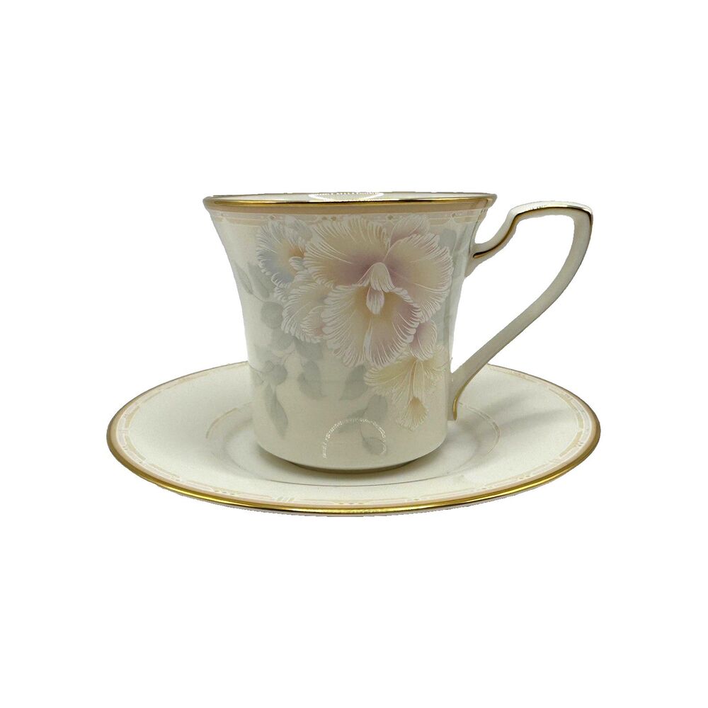 Vintage Noritake Sweet Surprise 7702 Tea Cups and Saucers Set of 4 Japan EC